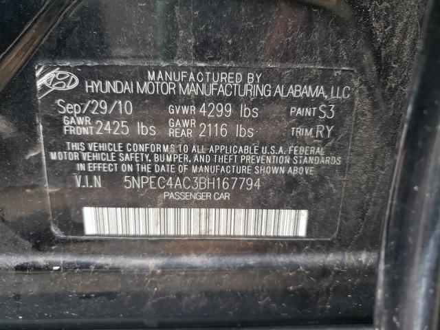 Photo 9 VIN: 5NPEC4AC3BH167794 - HYUNDAI SONATA SE 