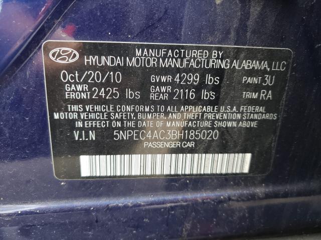 Photo 9 VIN: 5NPEC4AC3BH185020 - HYUNDAI SONATA 