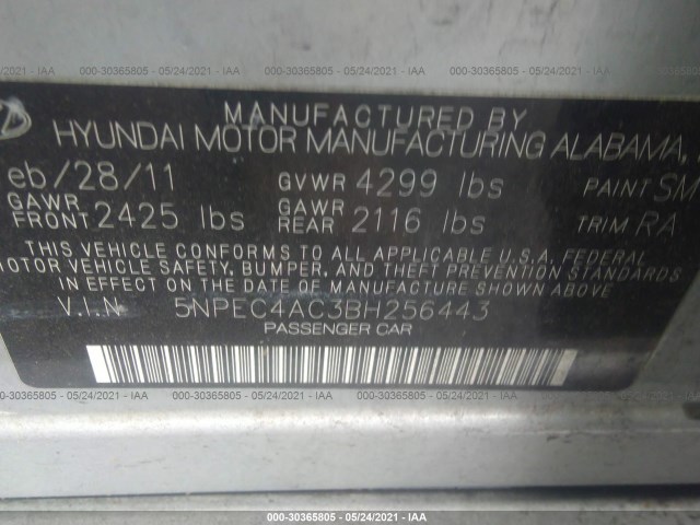 Photo 8 VIN: 5NPEC4AC3BH256443 - HYUNDAI SONATA 