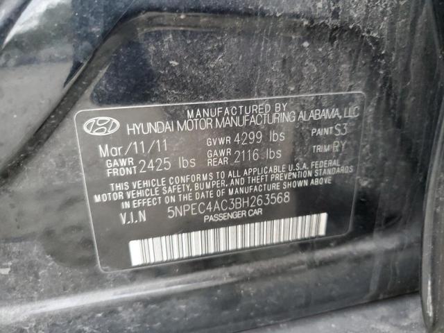 Photo 11 VIN: 5NPEC4AC3BH263568 - HYUNDAI SONATA SE 