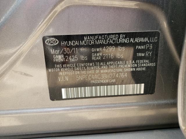 Photo 9 VIN: 5NPEC4AC3BH274764 - HYUNDAI SONATA SE 