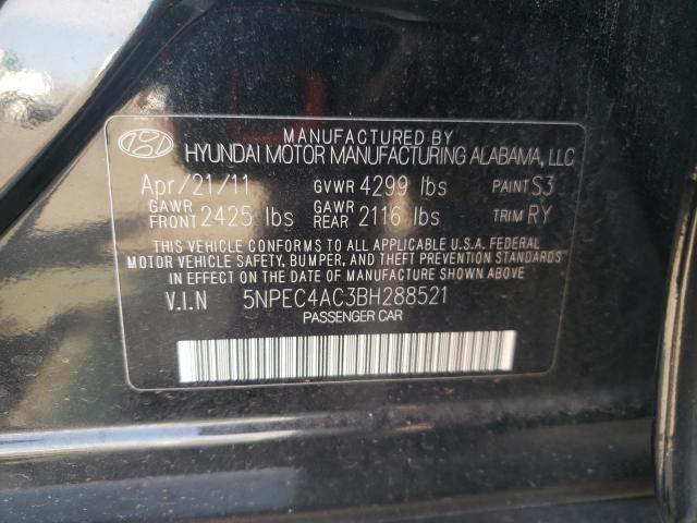 Photo 11 VIN: 5NPEC4AC3BH288521 - HYUNDAI SONATA SE 