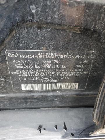 Photo 11 VIN: 5NPEC4AC3BH303700 - HYUNDAI SONATA 