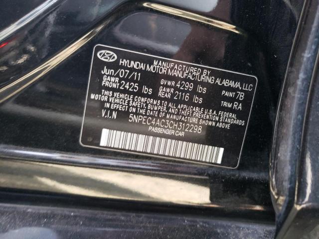 Photo 9 VIN: 5NPEC4AC3CH312298 - HYUNDAI SONATA SE 