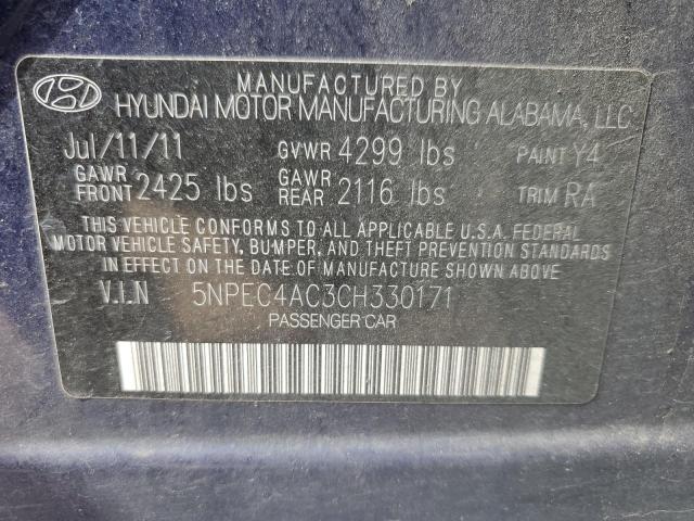 Photo 11 VIN: 5NPEC4AC3CH330171 - HYUNDAI SONATA 