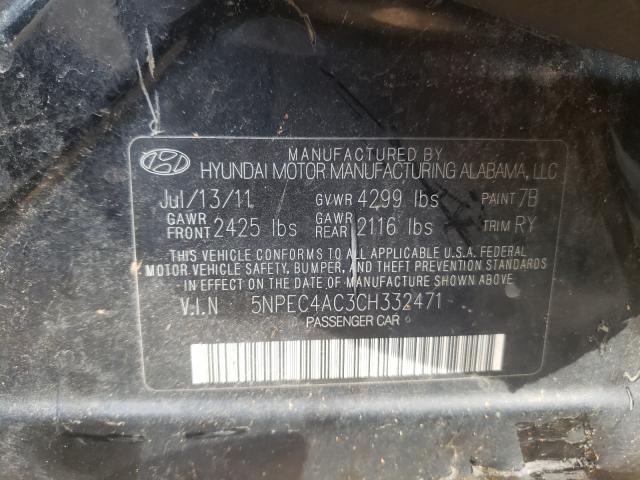 Photo 9 VIN: 5NPEC4AC3CH332471 - HYUNDAI SONATA SE 