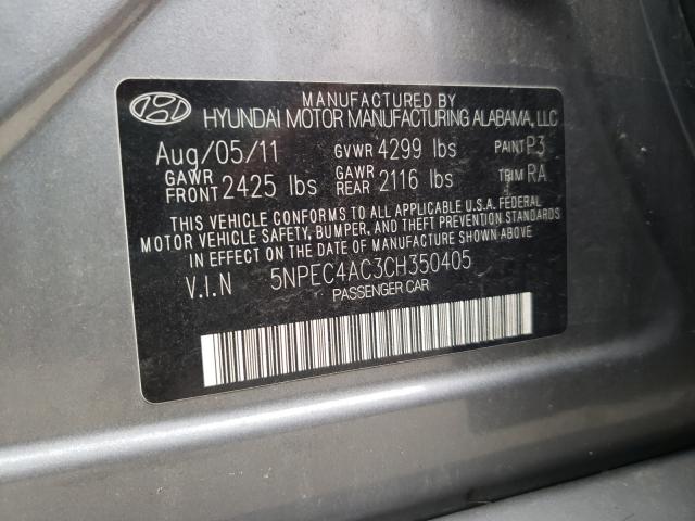 Photo 9 VIN: 5NPEC4AC3CH350405 - HYUNDAI SONATA SE 