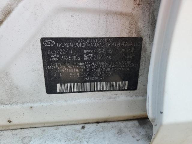 Photo 11 VIN: 5NPEC4AC3CH361291 - HYUNDAI SONATA SE 