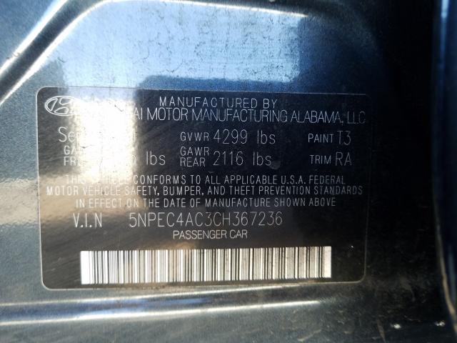 Photo 9 VIN: 5NPEC4AC3CH367236 - HYUNDAI SONATA SE 