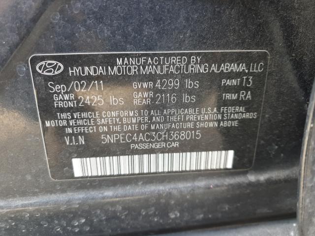 Photo 9 VIN: 5NPEC4AC3CH368015 - HYUNDAI SONATA SE 