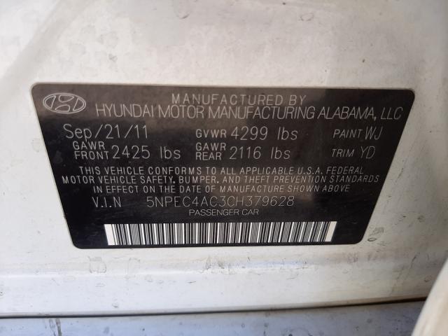 Photo 9 VIN: 5NPEC4AC3CH379628 - HYUNDAI SONATA SE 