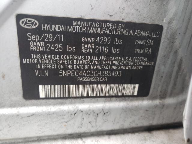 Photo 9 VIN: 5NPEC4AC3CH385493 - HYUNDAI SONATA SE 