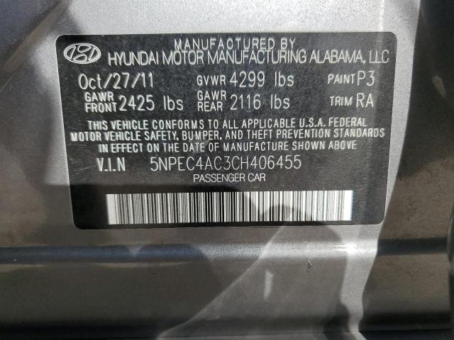 Photo 11 VIN: 5NPEC4AC3CH406455 - HYUNDAI SONATA SE 