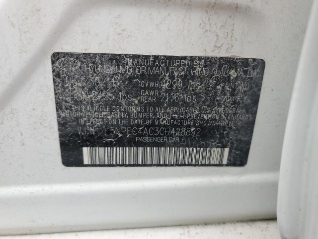 Photo 12 VIN: 5NPEC4AC3CH428892 - HYUNDAI SONATA SE 