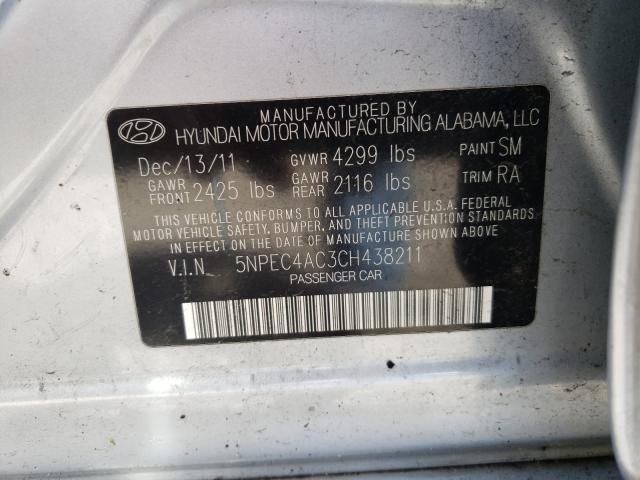 Photo 9 VIN: 5NPEC4AC3CH438211 - HYUNDAI SONATA SE 