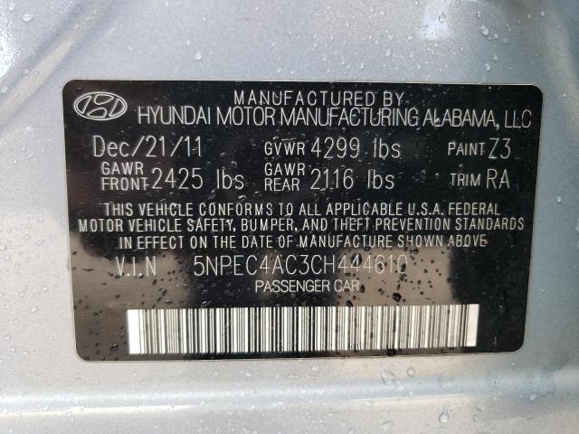 Photo 11 VIN: 5NPEC4AC3CH444610 - HYUNDAI SONATA 