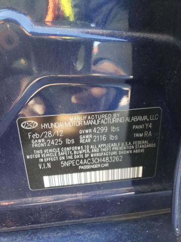 Photo 11 VIN: 5NPEC4AC3CH483262 - HYUNDAI SONATA SE 