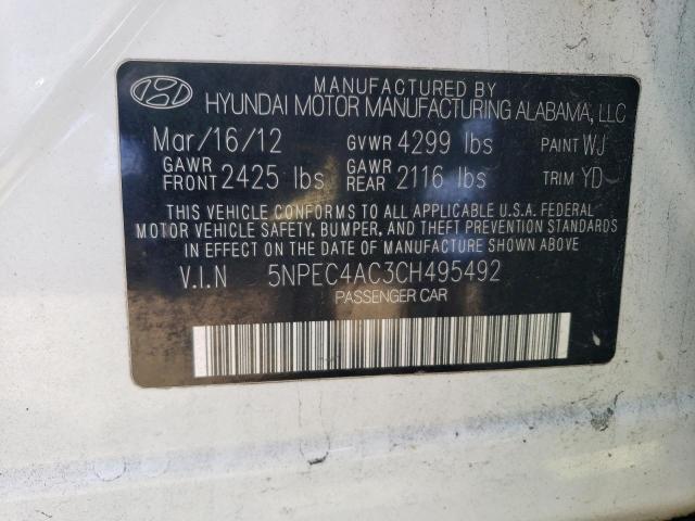 Photo 11 VIN: 5NPEC4AC3CH495492 - HYUNDAI SONATA SE 