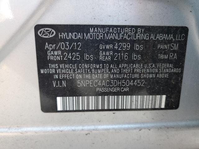 Photo 11 VIN: 5NPEC4AC3DH504452 - HYUNDAI SONATA SE 