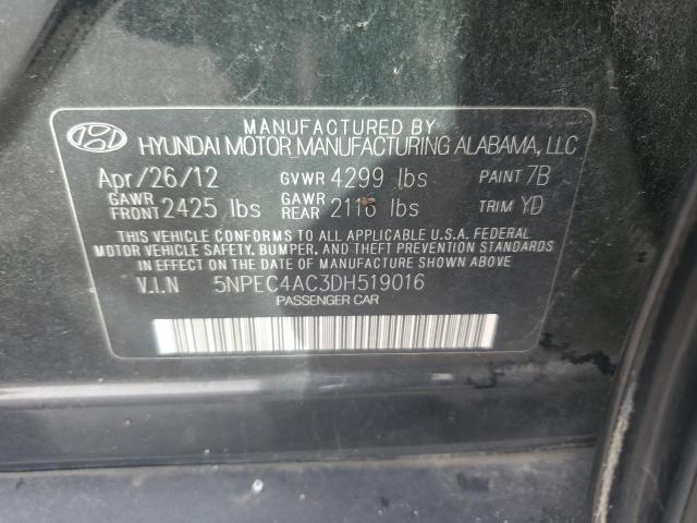 Photo 12 VIN: 5NPEC4AC3DH519016 - HYUNDAI SONATA 