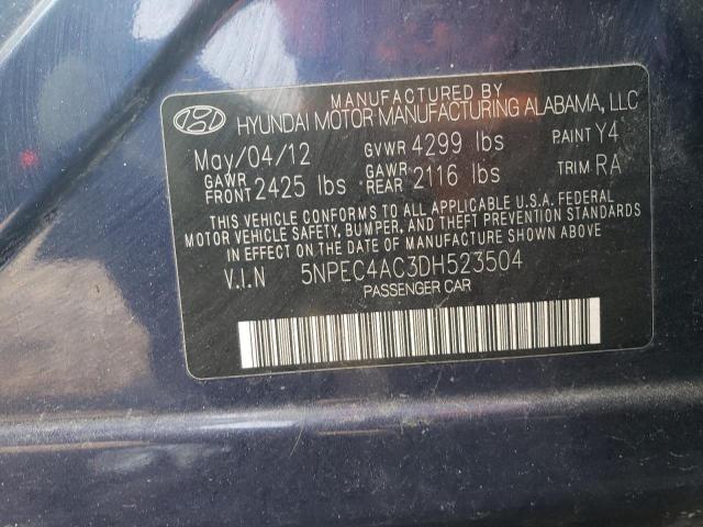 Photo 11 VIN: 5NPEC4AC3DH523504 - HYUNDAI SONATA 