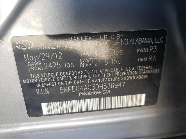 Photo 9 VIN: 5NPEC4AC3DH536947 - HYUNDAI SONATA SE 