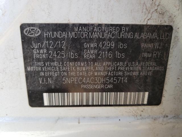 Photo 11 VIN: 5NPEC4AC3DH545714 - HYUNDAI SONATA SE 