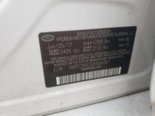 Photo 11 VIN: 5NPEC4AC3DH554767 - HYUNDAI SONATA SE 