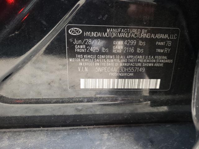 Photo 9 VIN: 5NPEC4AC3DH557149 - HYUNDAI SONATA SE 