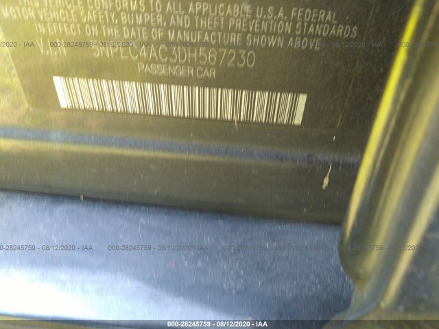 Photo 8 VIN: 5NPEC4AC3DH567230 - HYUNDAI SONATA 