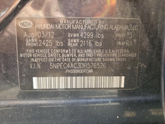 Photo 12 VIN: 5NPEC4AC3DH576526 - HYUNDAI SONATA 