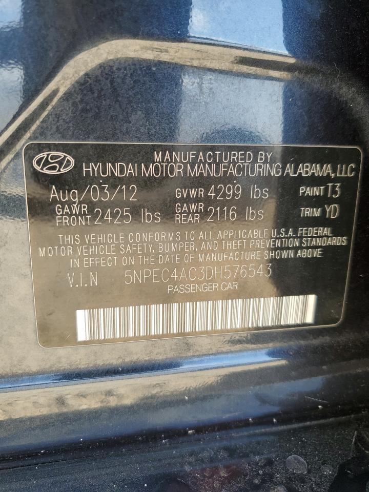 Photo 11 VIN: 5NPEC4AC3DH576543 - HYUNDAI SONATA 