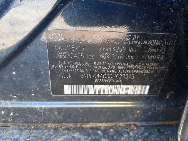 Photo 9 VIN: 5NPEC4AC3DH627345 - HYUNDAI SONATA SE 