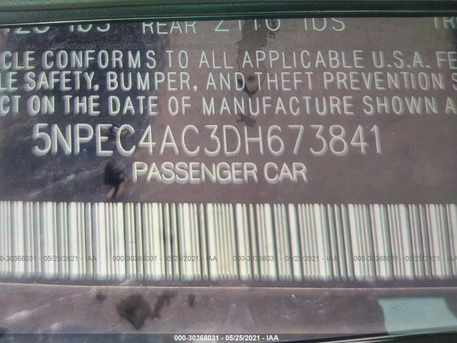 Photo 8 VIN: 5NPEC4AC3DH673841 - HYUNDAI SONATA 