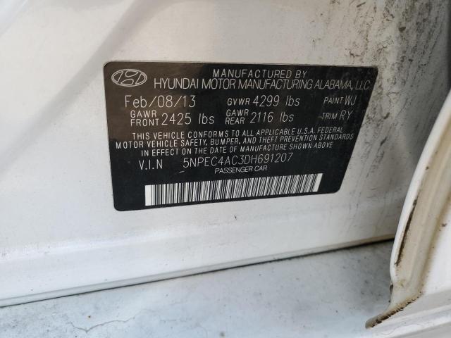 Photo 11 VIN: 5NPEC4AC3DH691207 - HYUNDAI SONATA SE 