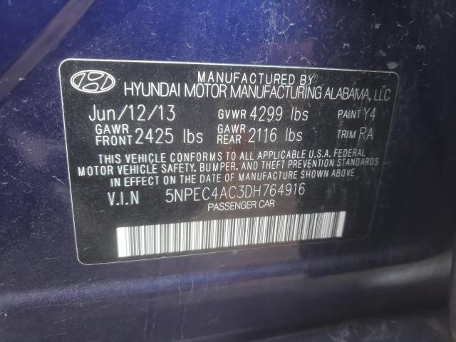 Photo 11 VIN: 5NPEC4AC3DH764916 - HYUNDAI SONATA SE 