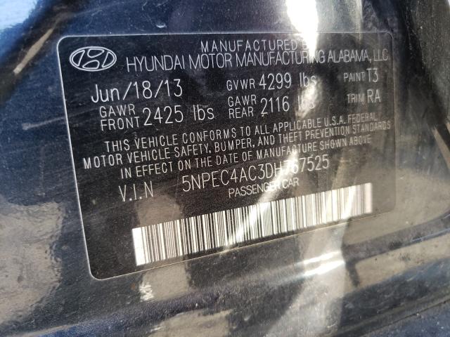 Photo 9 VIN: 5NPEC4AC3DH767525 - HYUNDAI SONATA SE 