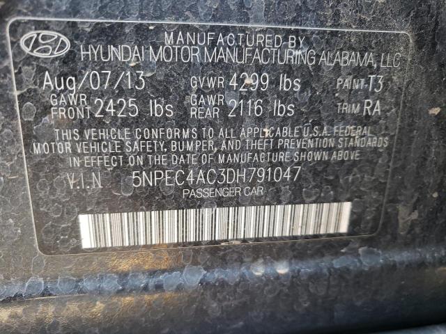 Photo 9 VIN: 5NPEC4AC3DH791047 - HYUNDAI SONATA SE 