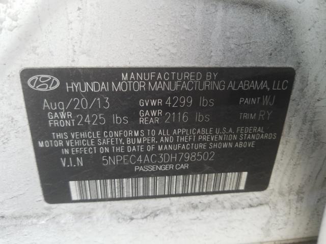 Photo 9 VIN: 5NPEC4AC3DH798502 - HYUNDAI SONATA 