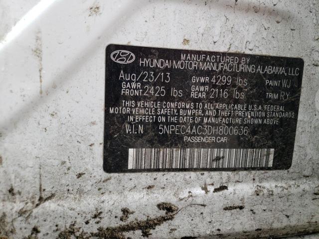 Photo 11 VIN: 5NPEC4AC3DH800636 - HYUNDAI SONATA 