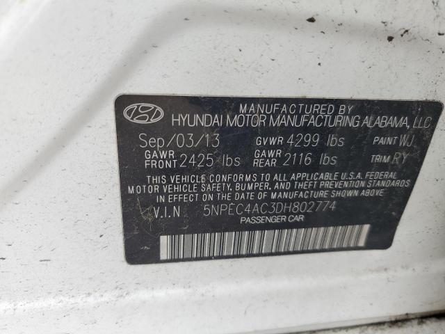 Photo 12 VIN: 5NPEC4AC3DH802774 - HYUNDAI SONATA 