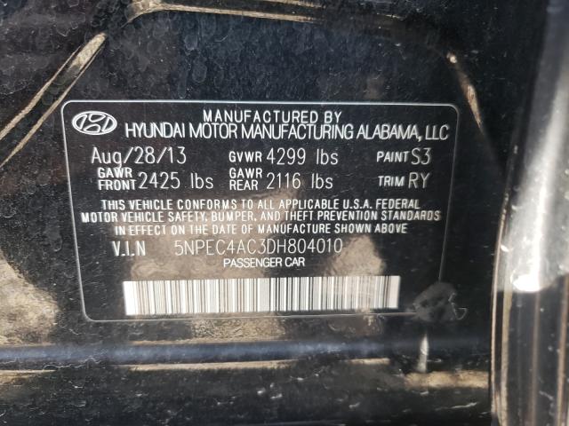 Photo 9 VIN: 5NPEC4AC3DH804010 - HYUNDAI SONATA SE 