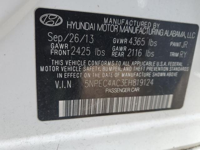 Photo 12 VIN: 5NPEC4AC3EH819124 - HYUNDAI SONATA 