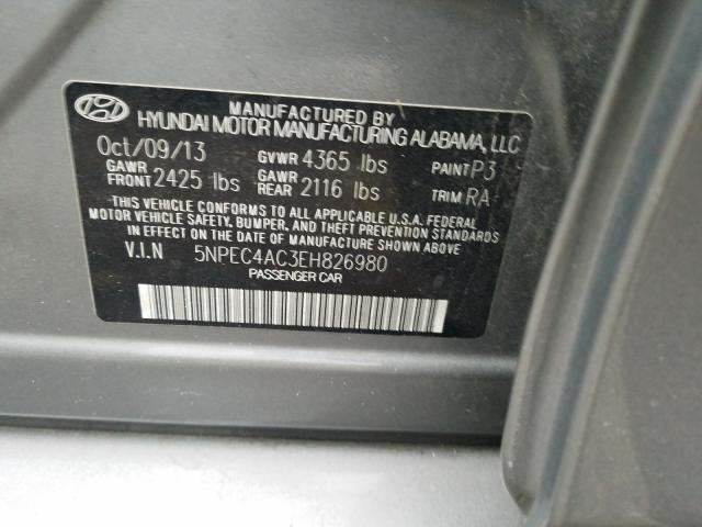 Photo 9 VIN: 5NPEC4AC3EH826980 - HYUNDAI SONATA SE 