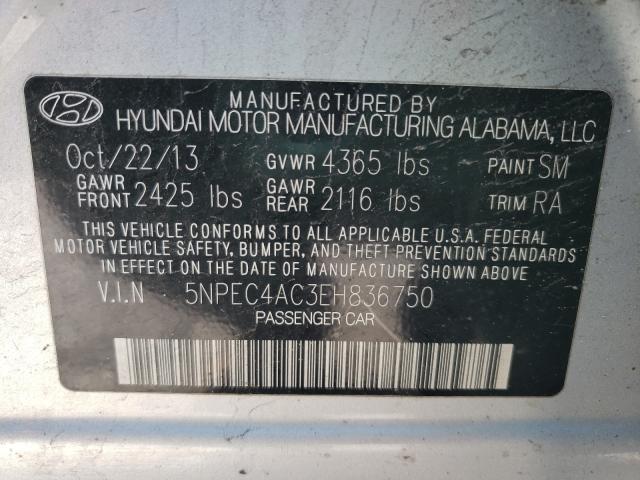 Photo 9 VIN: 5NPEC4AC3EH836750 - HYUNDAI SONATA SE 