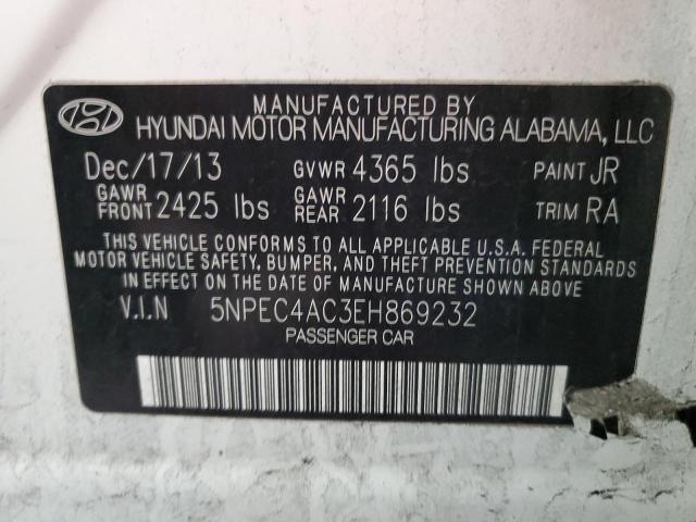 Photo 11 VIN: 5NPEC4AC3EH869232 - HYUNDAI SONATA 