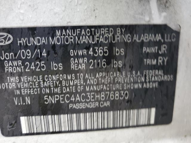 Photo 9 VIN: 5NPEC4AC3EH876830 - HYUNDAI SONATA SE 