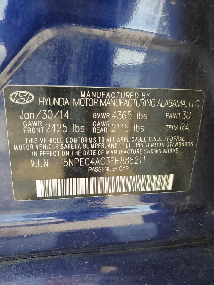 Photo 11 VIN: 5NPEC4AC3EH886211 - HYUNDAI SONATA 