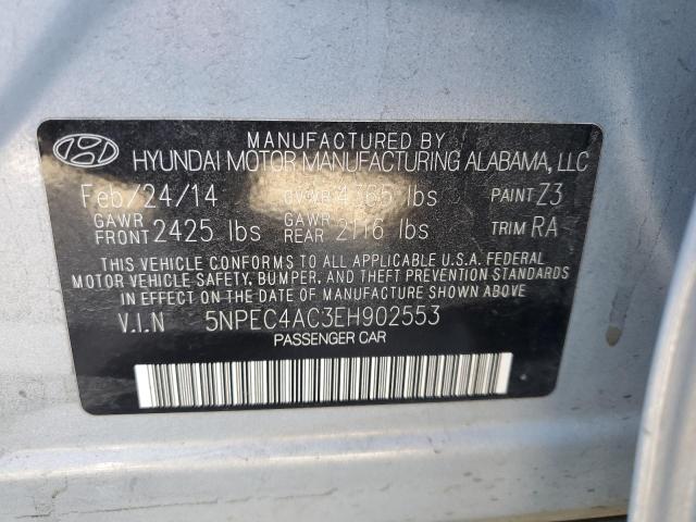 Photo 11 VIN: 5NPEC4AC3EH902553 - HYUNDAI SONATA 