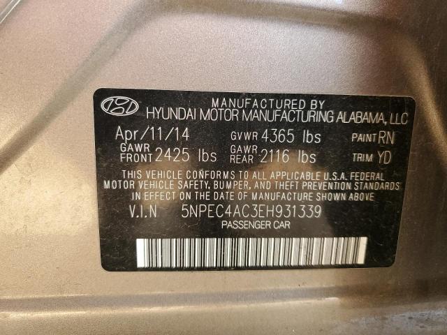 Photo 9 VIN: 5NPEC4AC3EH931339 - HYUNDAI SONATA SE 